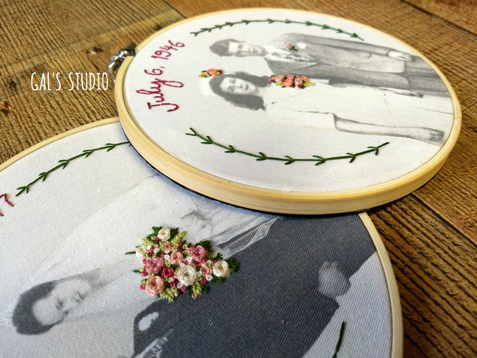 galstudio double wedding hoops side