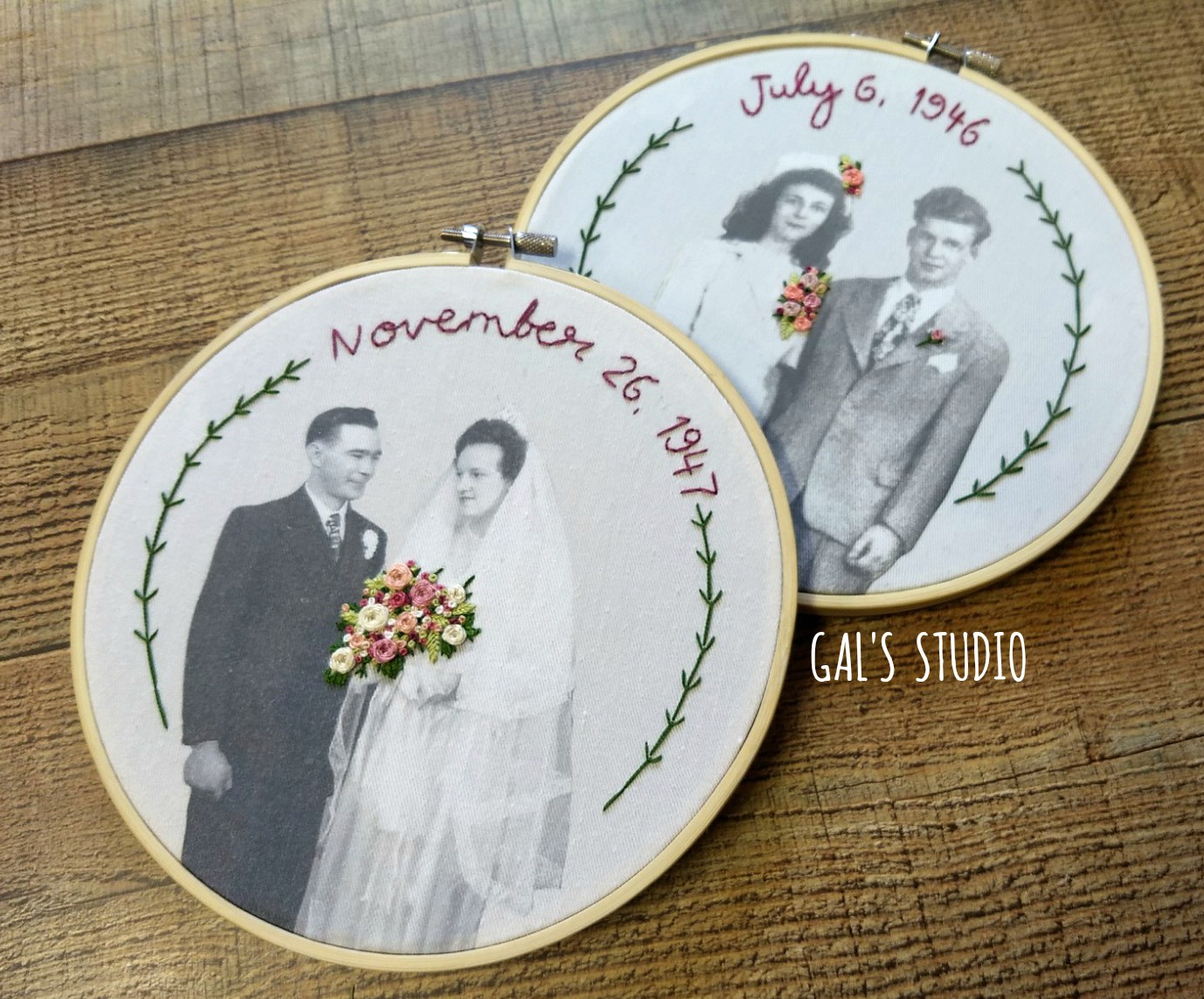 galstudio double wedding hoops